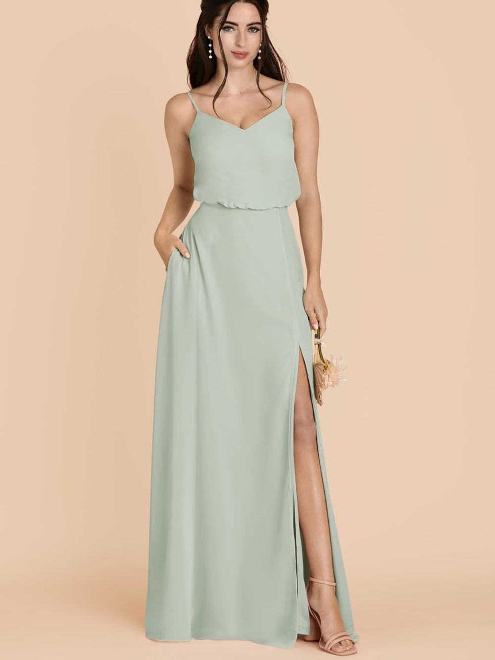 BRAND NEW! BIRDY GREY Sage Gwennie Dress SZ SM Wedding Event Chiffon Pockets